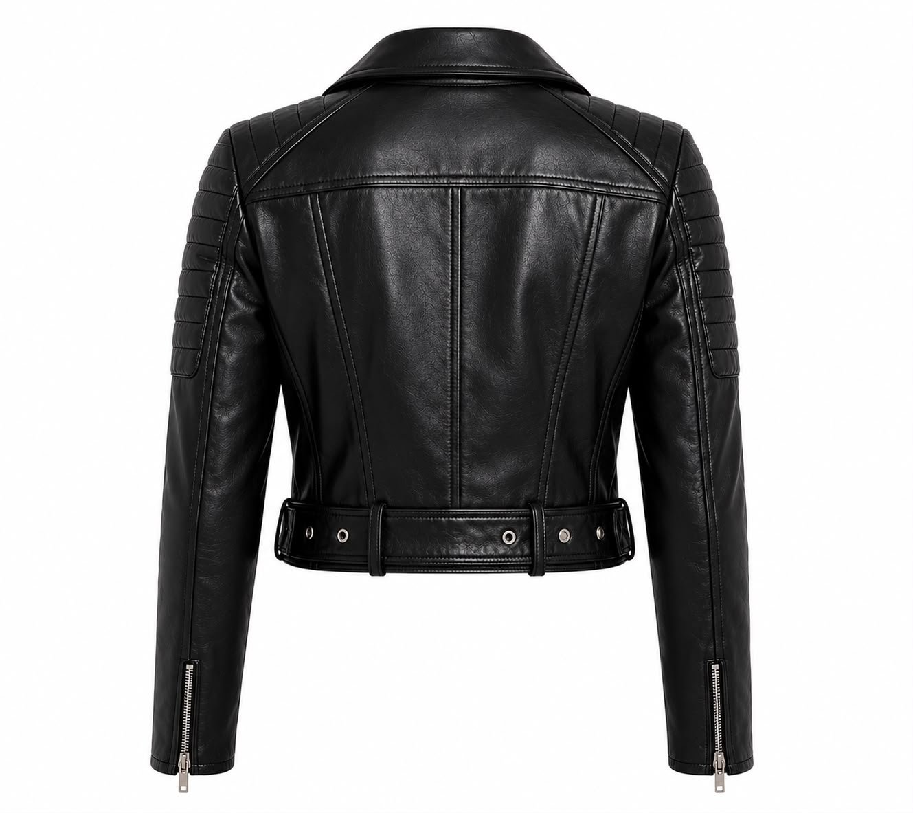 Cropped Moto Jacket - Image 2