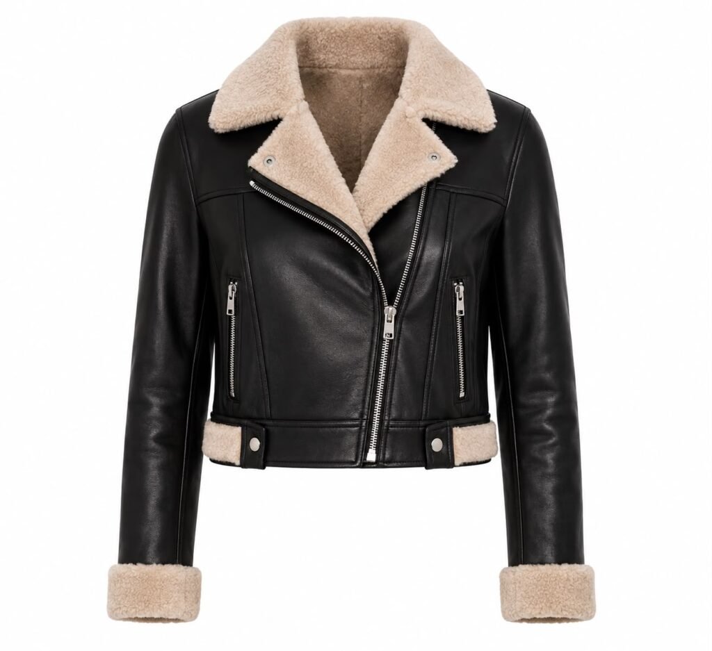 Cropped Shearling Jacket