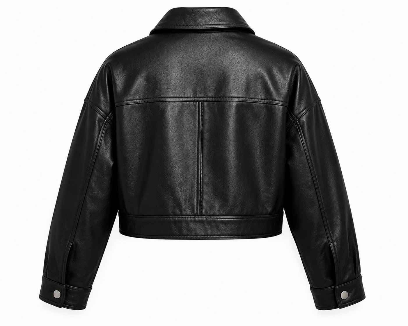 CROPPED OVERSIZED LEATHER JACKET - Image 2