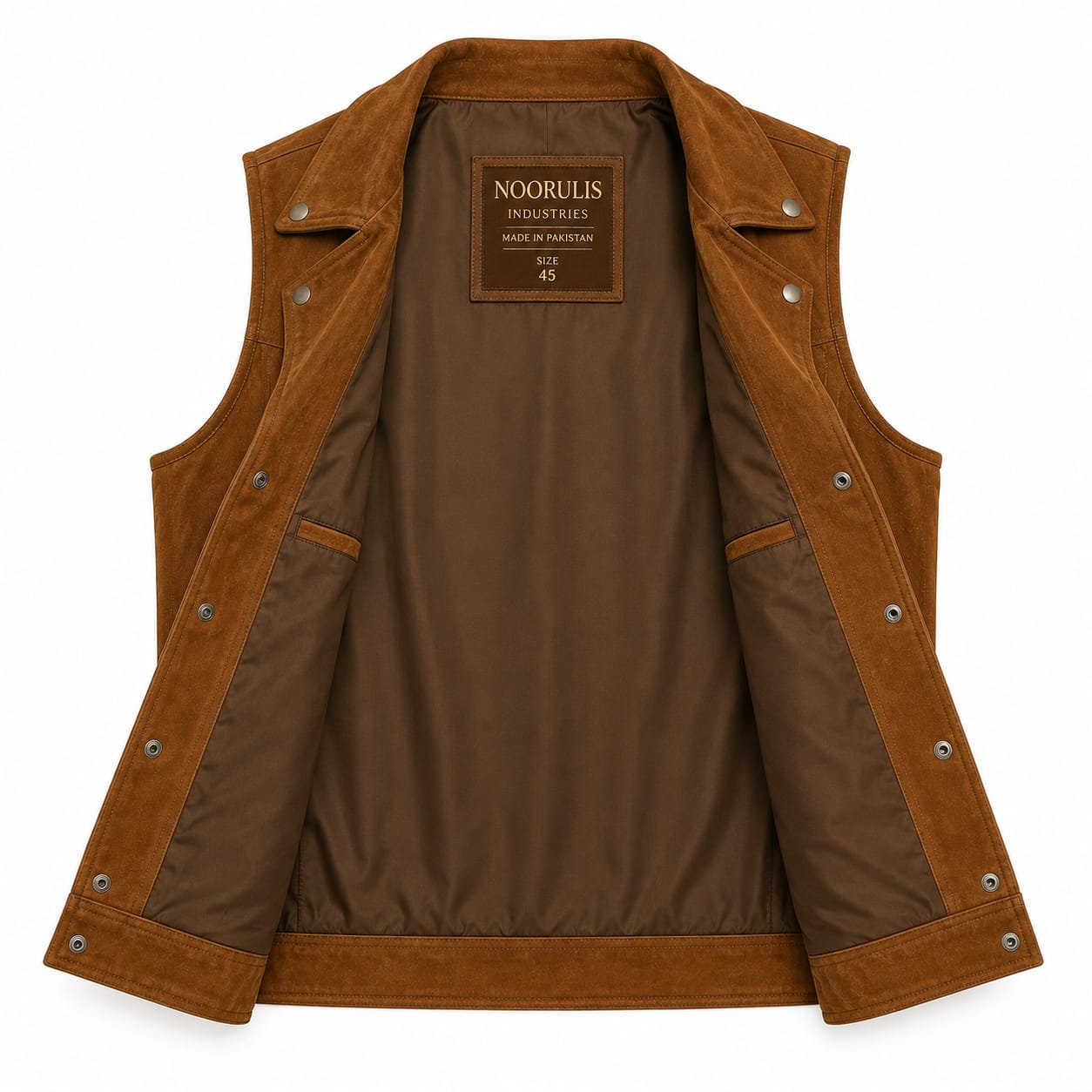 SUEDE WESTERN LEATHER VEST - Image 5