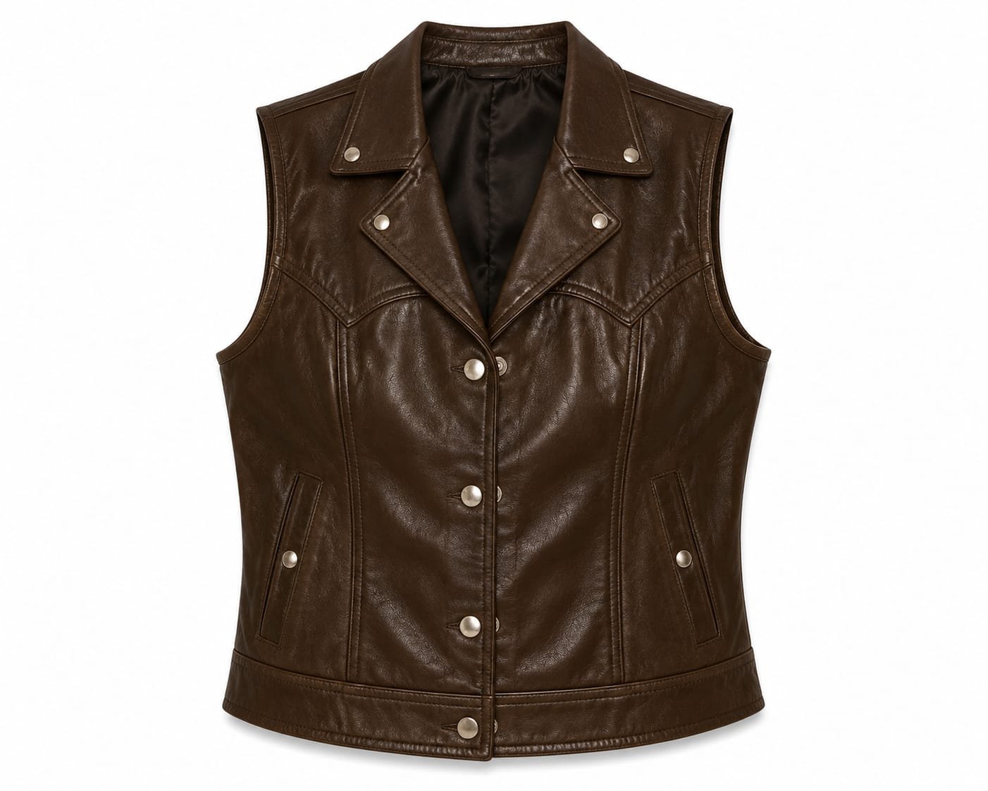 SLIM-FIT WESTERN LEATHER VEST