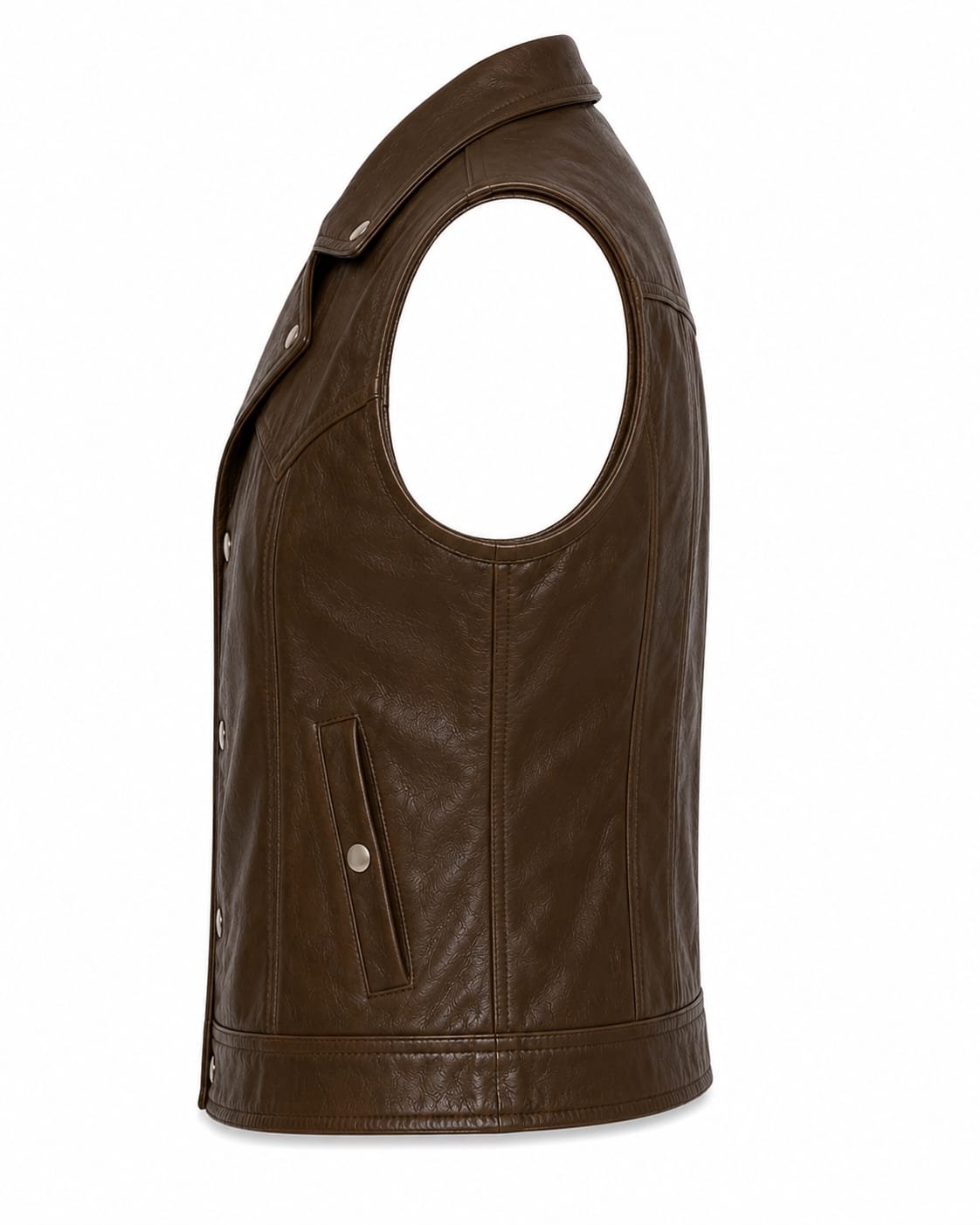 SLIM-FIT WESTERN LEATHER VEST - Image 4