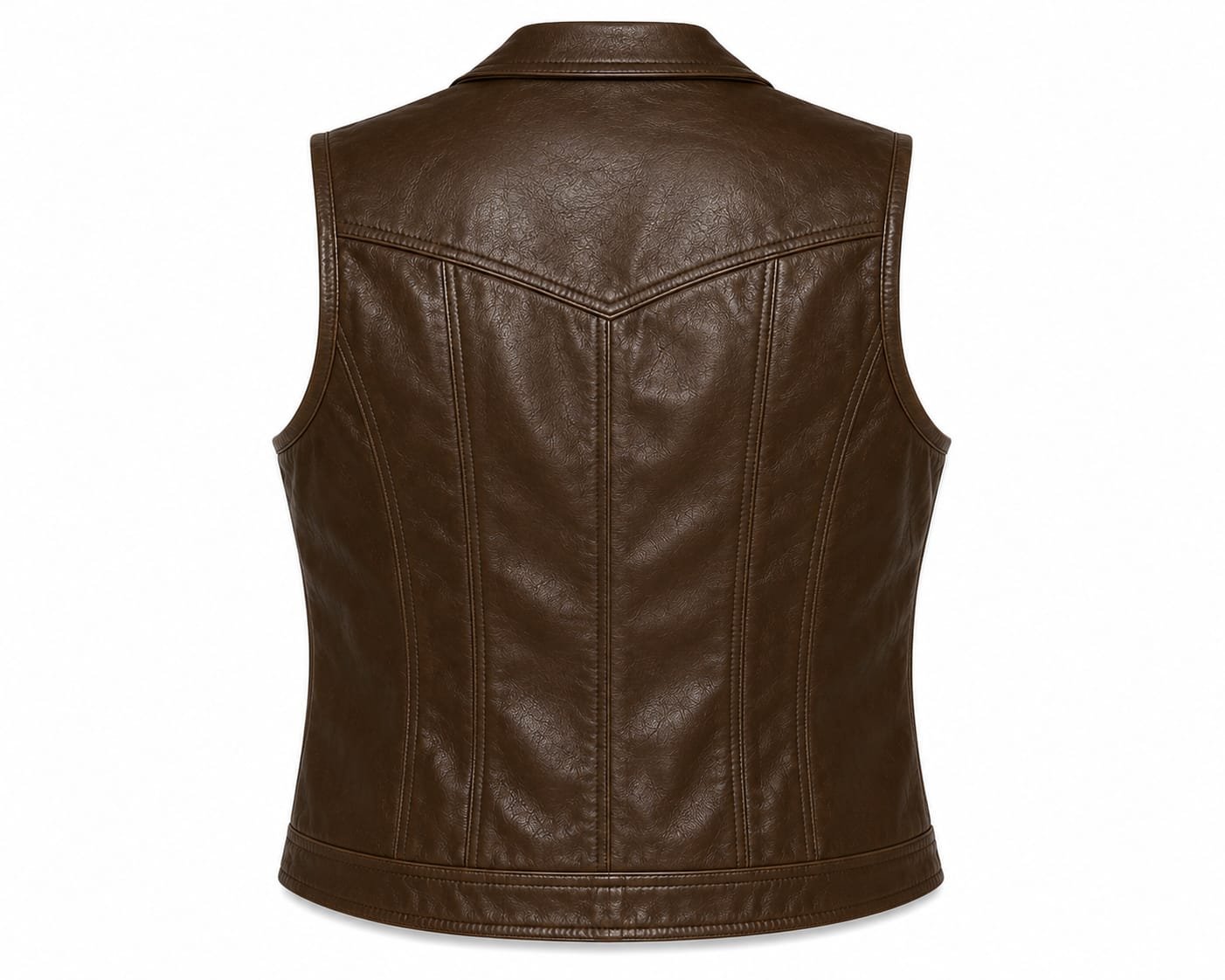 SLIM-FIT WESTERN LEATHER VEST - Image 2
