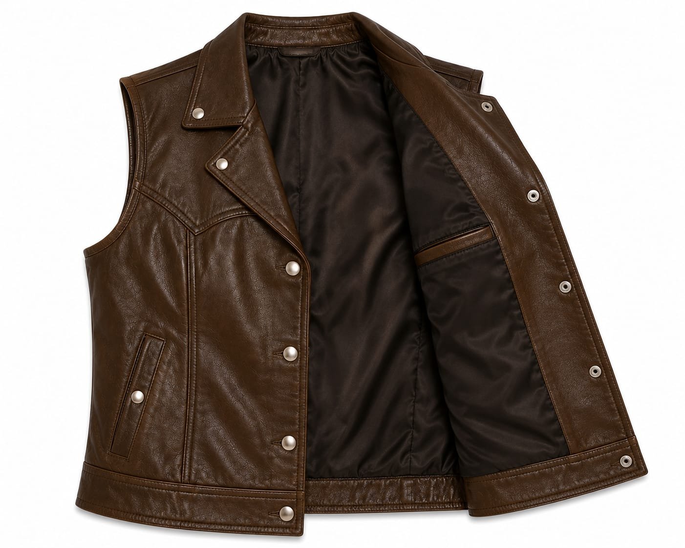 SLIM-FIT WESTERN LEATHER VEST - Image 5