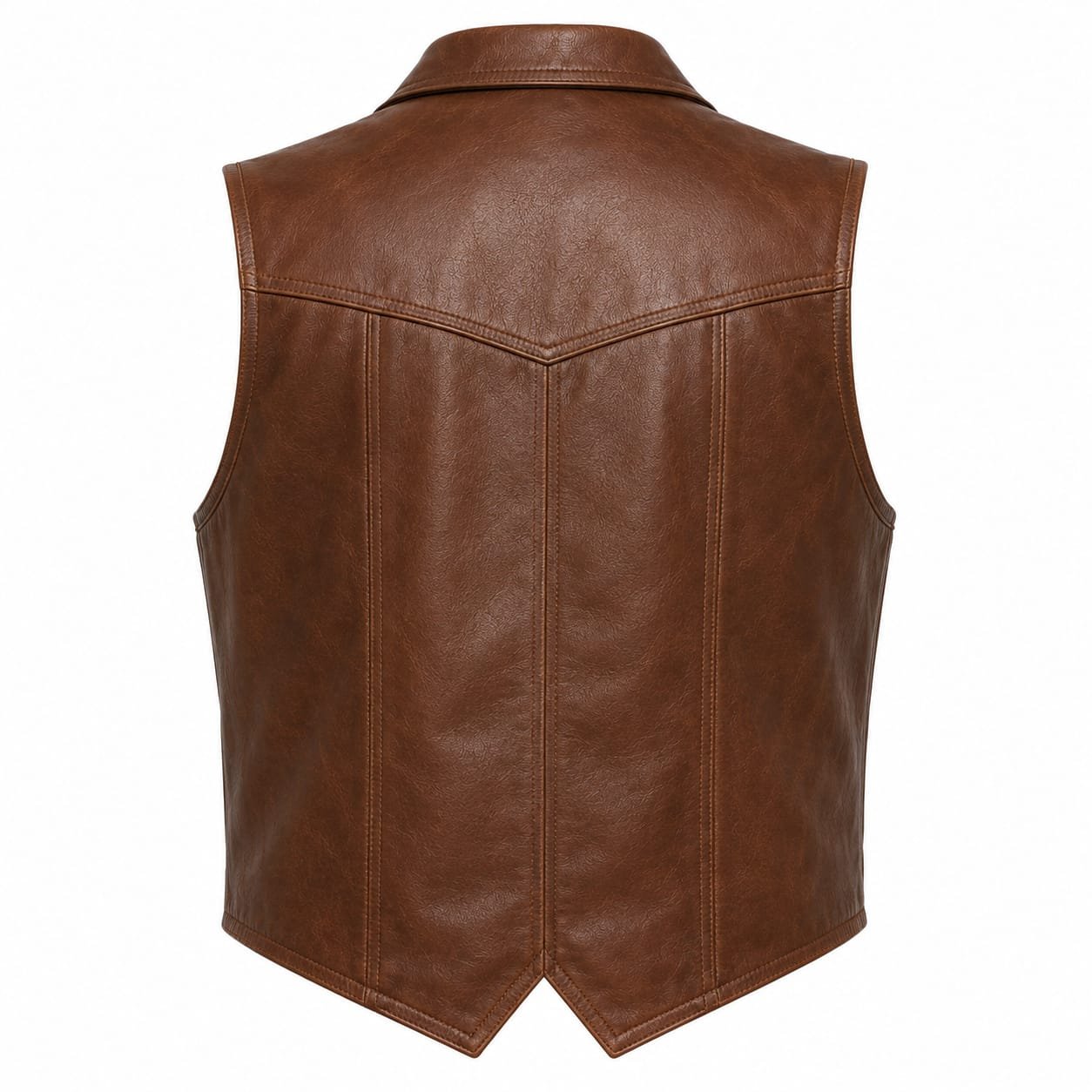 CROPPED WESTERN LEATHER VEST - Image 2