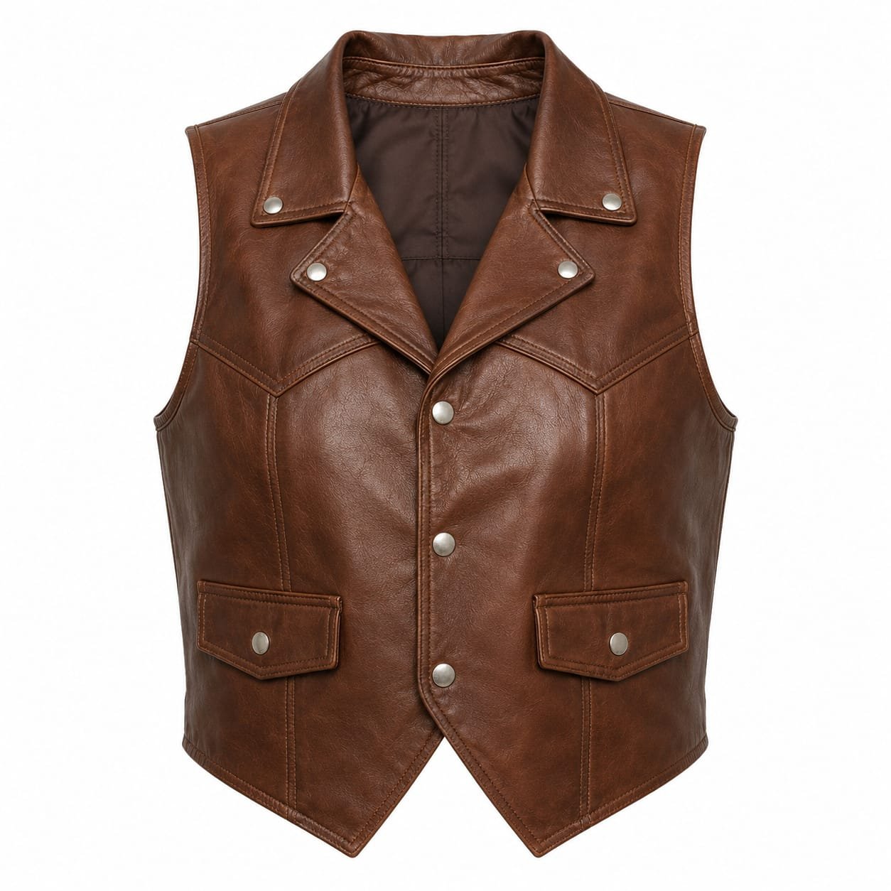 CROPPED WESTERN LEATHER VEST