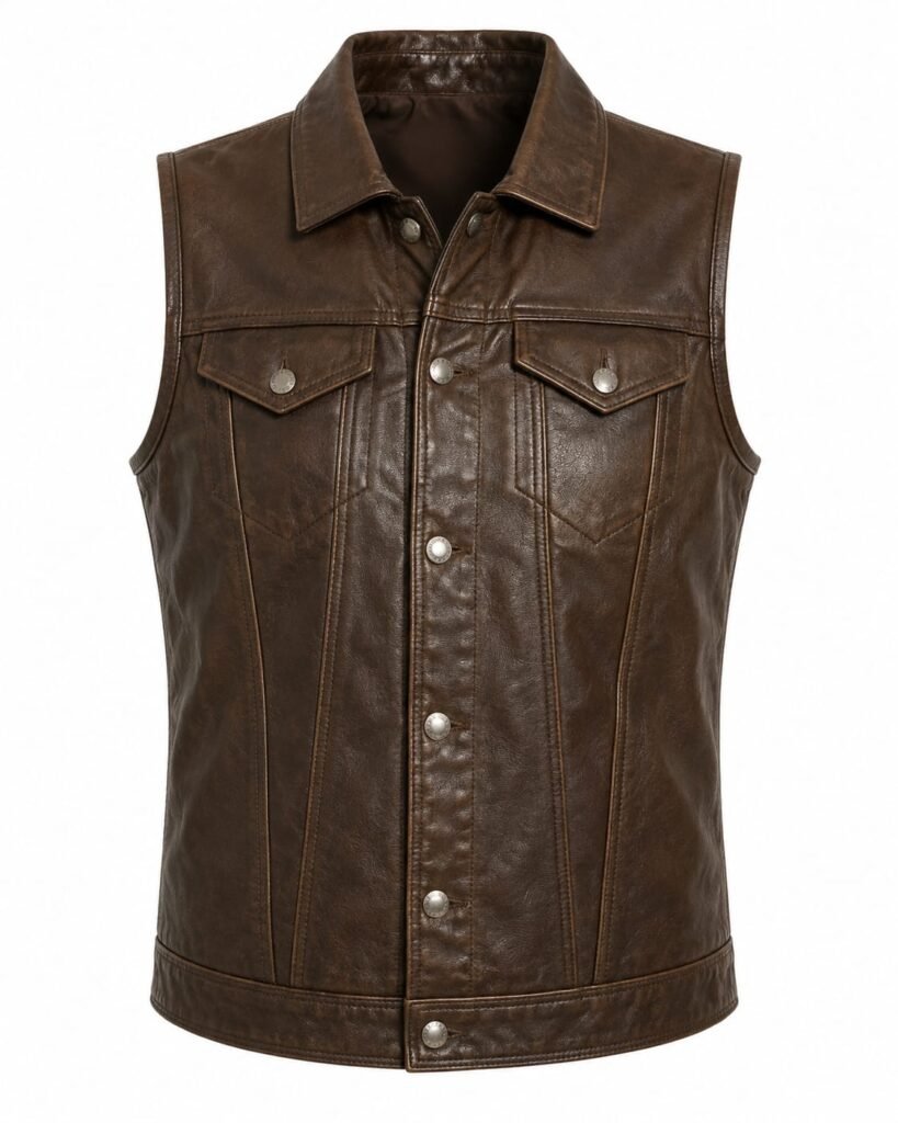 MINIMAL LUXURY WESTERN LEATHER VEST