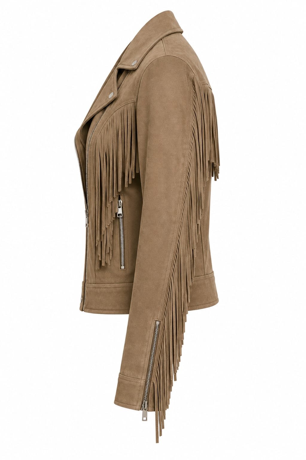 BIKER FRINGE SUEDE JACKET - Image 4