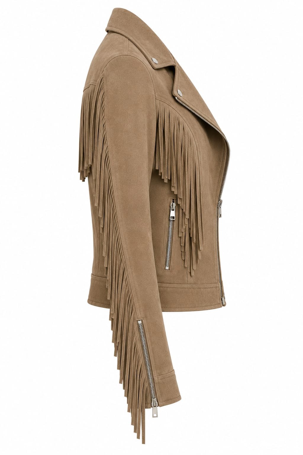 BIKER FRINGE SUEDE JACKET - Image 3