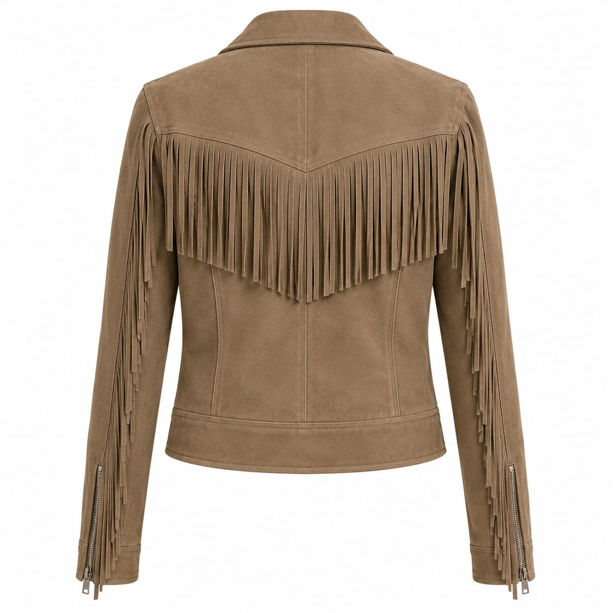 BIKER FRINGE SUEDE JACKET - Image 2