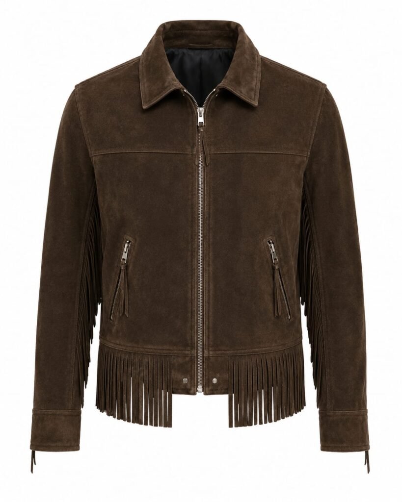 MINIMAL LUXURY FRINGE SUEDE JACKET