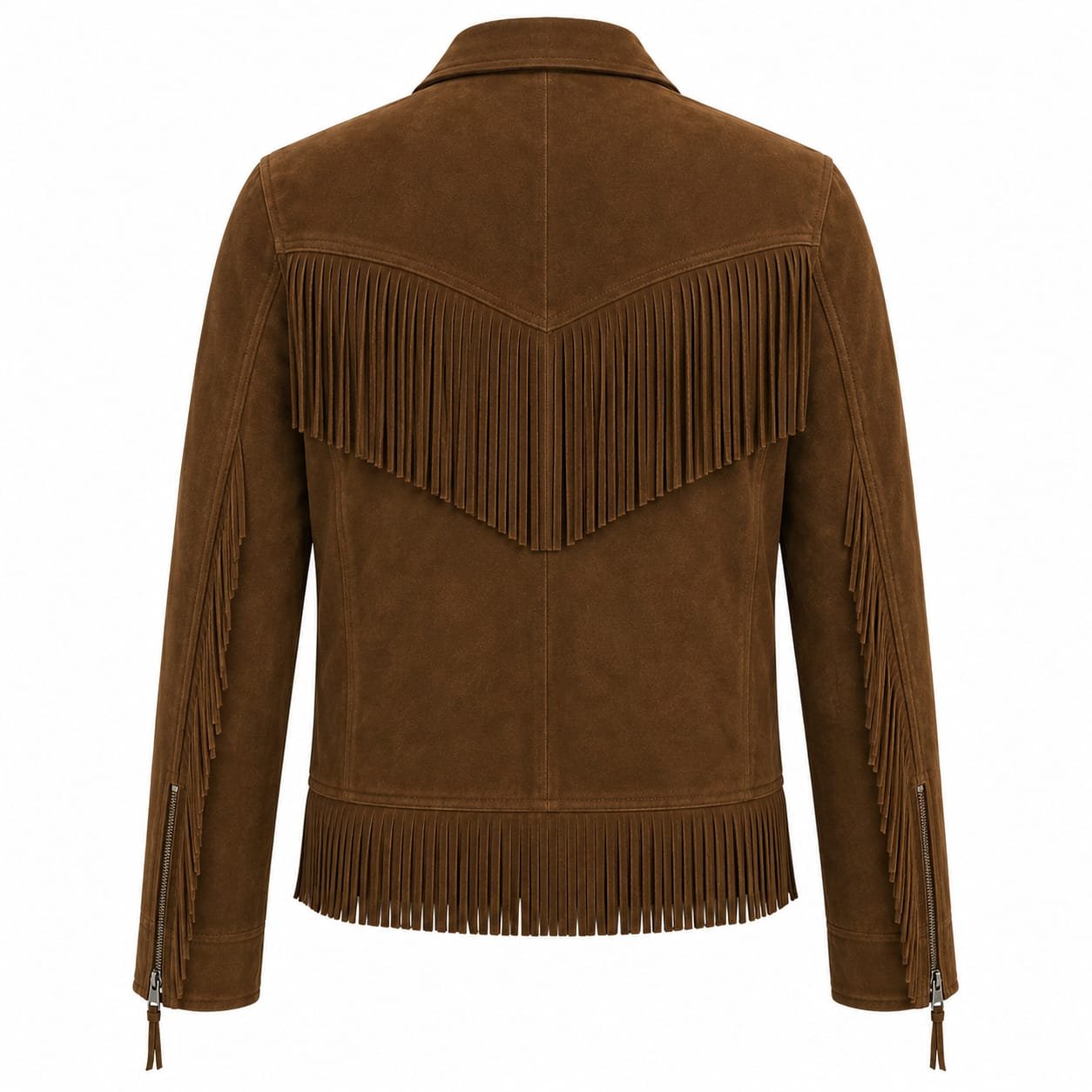 BACK-FRINGE SUEDE JACKET - Image 2