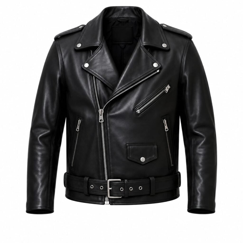 DOUBLE RIDER BIKER LEATHER JACKET