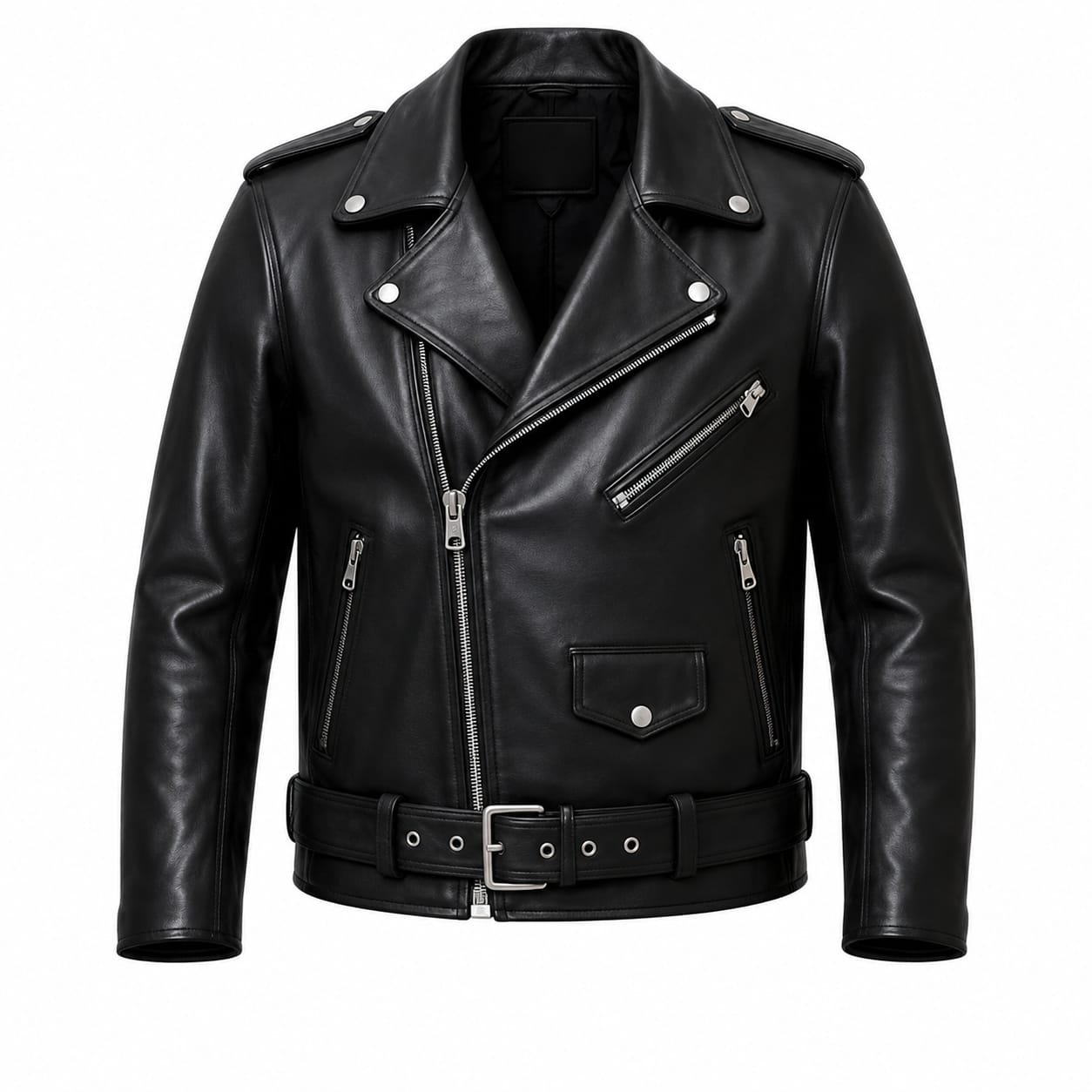 DOUBLE RIDER BIKER LEATHER JACKET