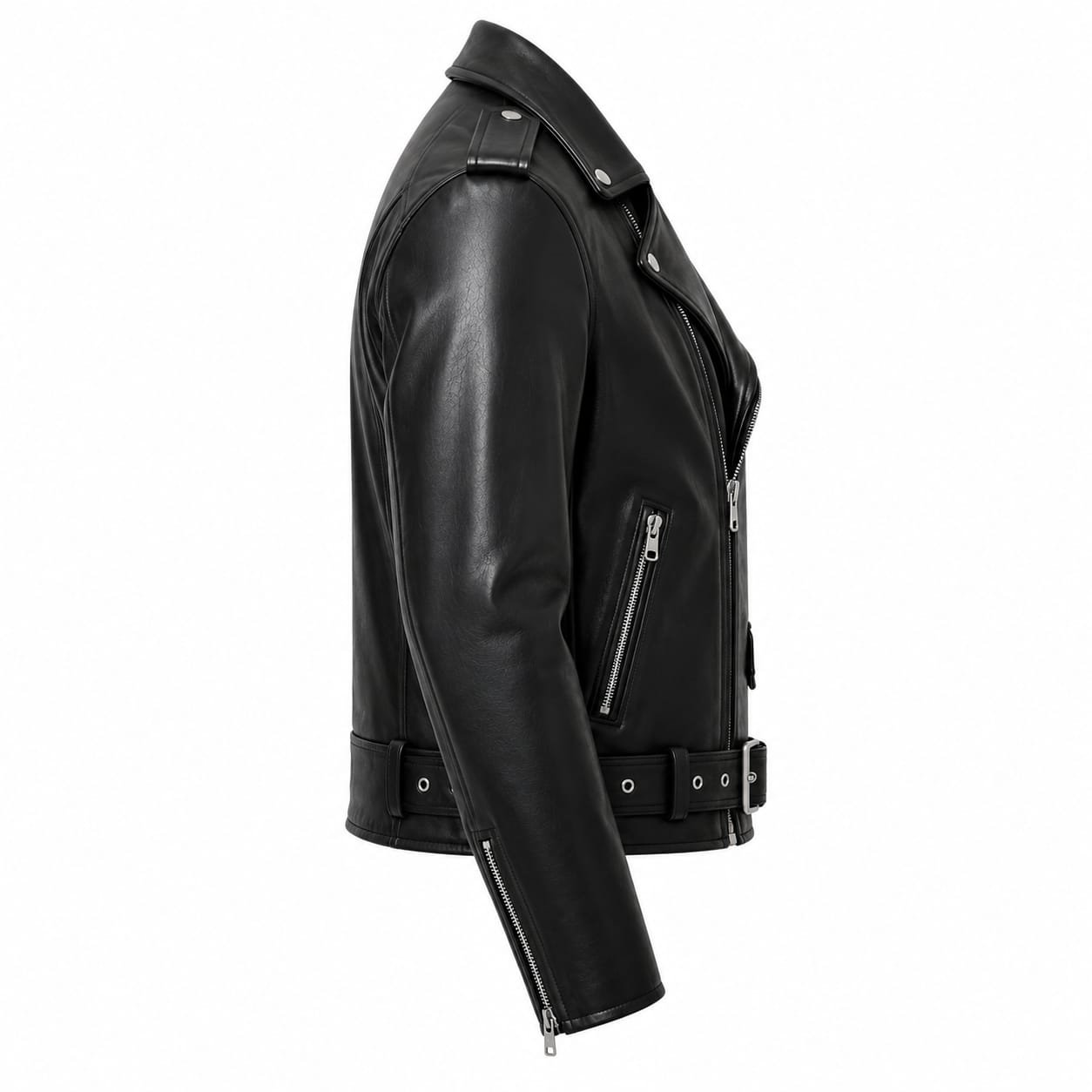 DOUBLE RIDER BIKER LEATHER JACKET - Image 3