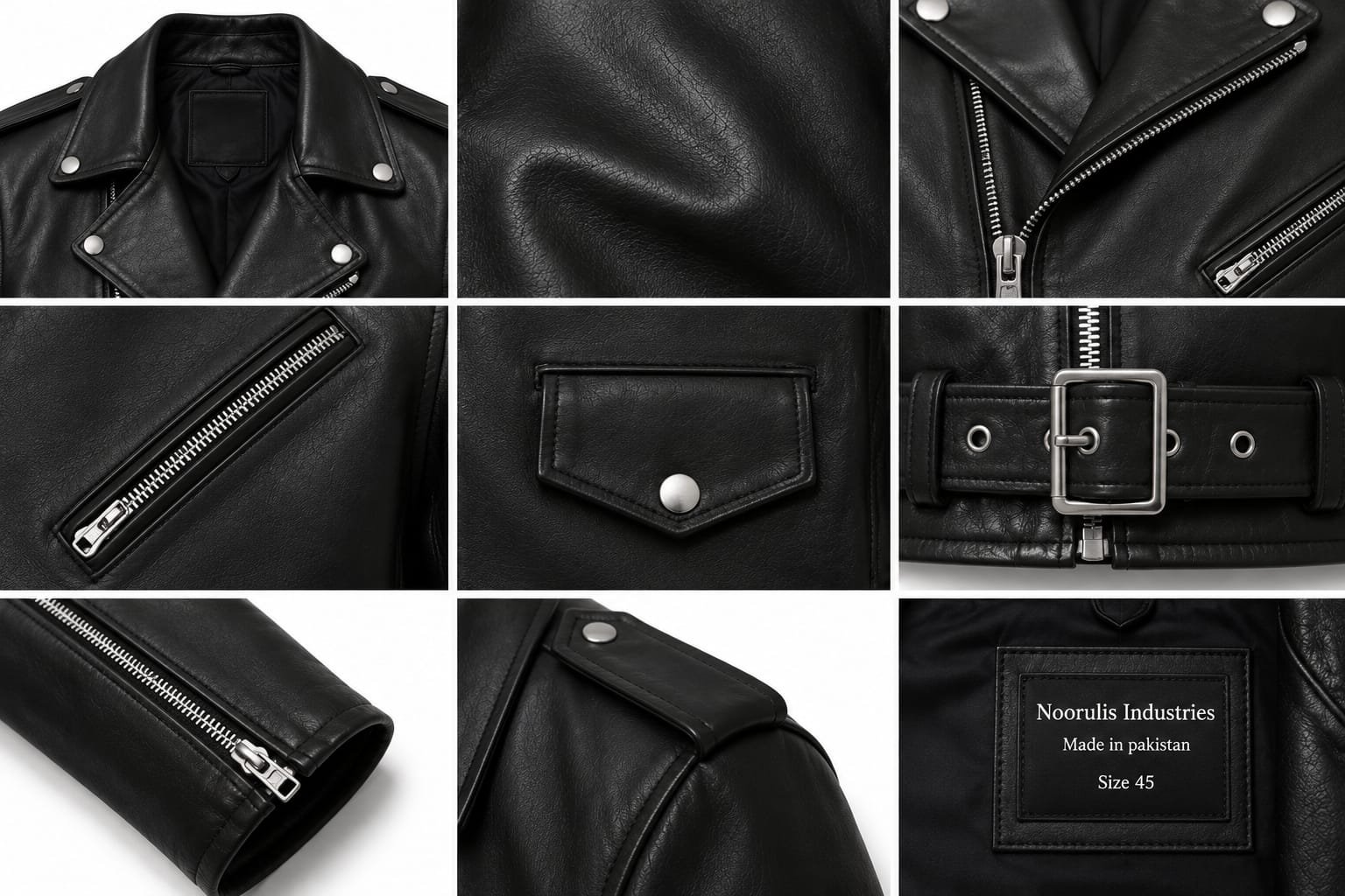 DOUBLE RIDER BIKER LEATHER JACKET - Image 6