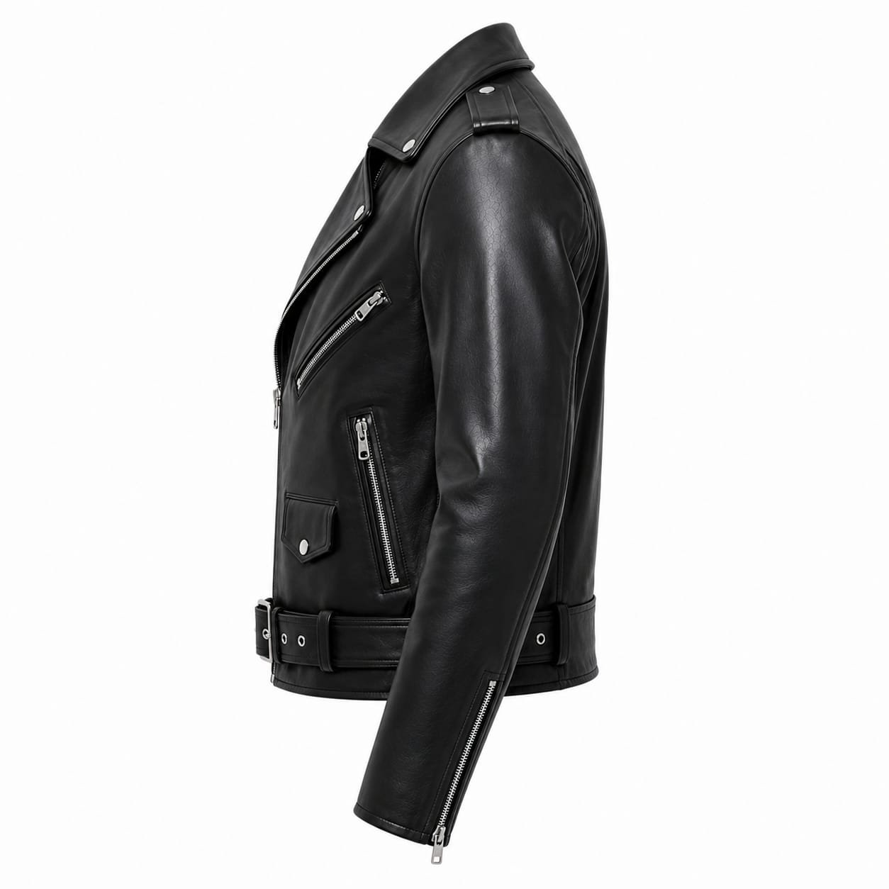 DOUBLE RIDER BIKER LEATHER JACKET - Image 4