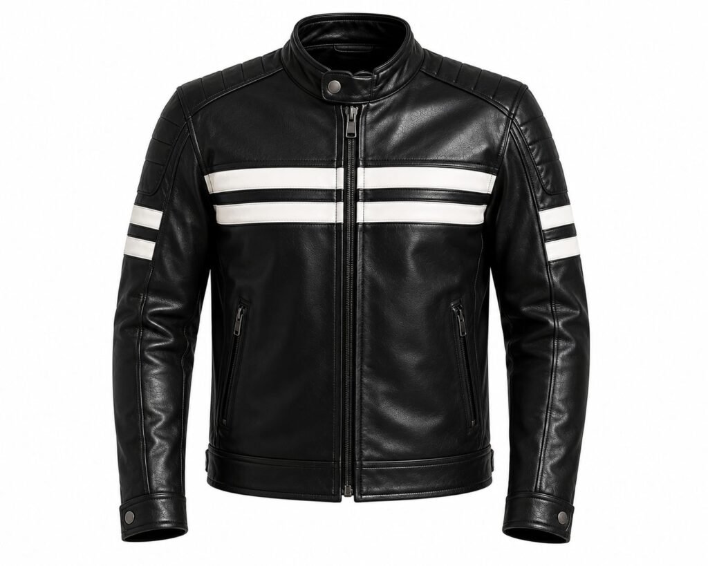 DUAL WHITE STRIPE RACING JACKET