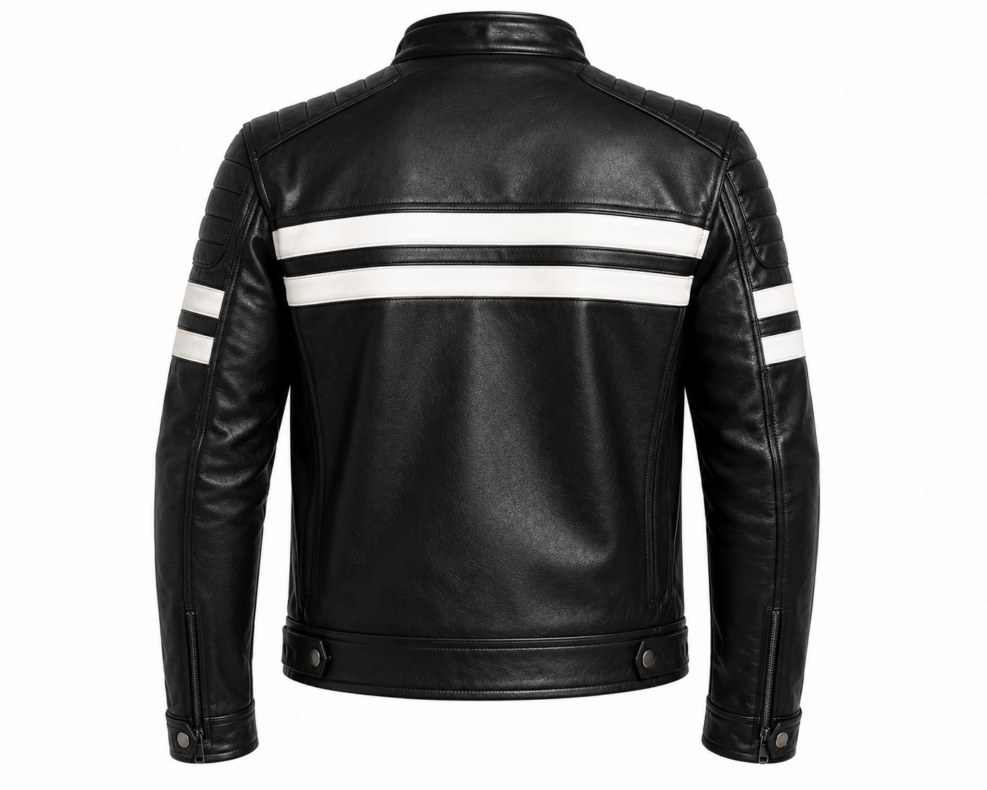 DUAL WHITE STRIPE RACING JACKET - Image 2