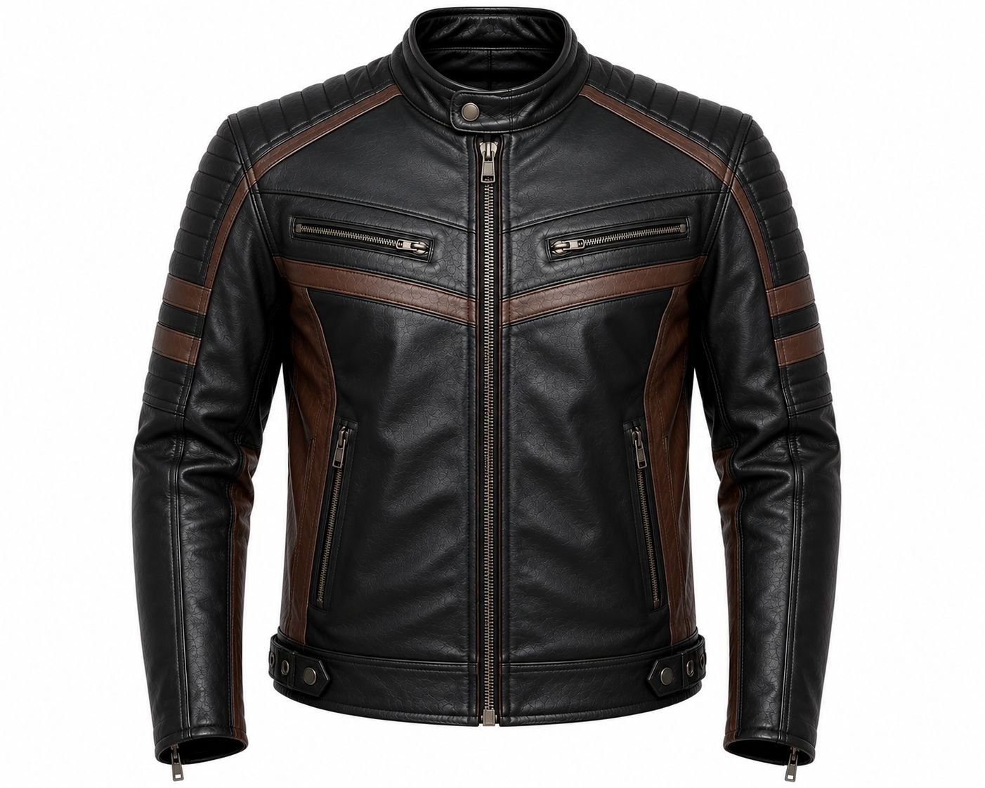 BLACK & BROWN HERITAGE RACING JACKET