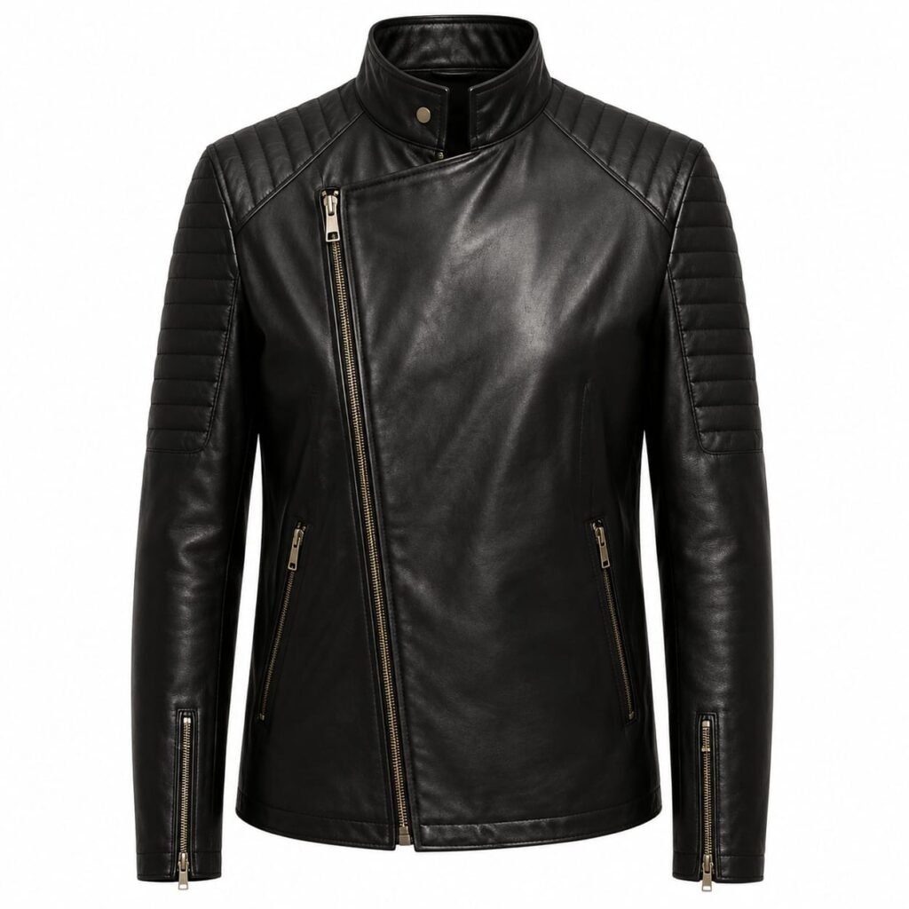 ASCENT BIKER LEATHER COAT