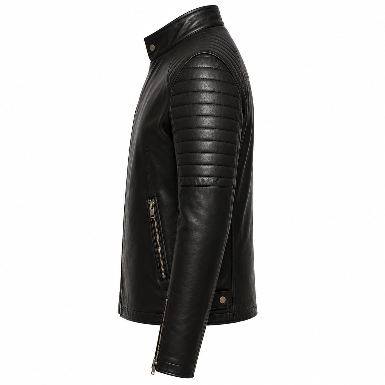 ASCENT BIKER LEATHER COAT - Image 3