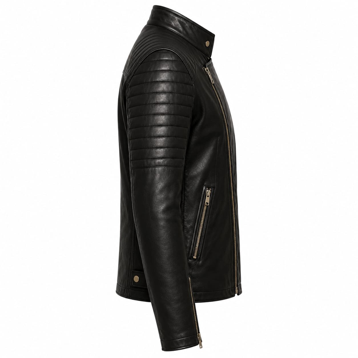 ASCENT BIKER LEATHER COAT - Image 4