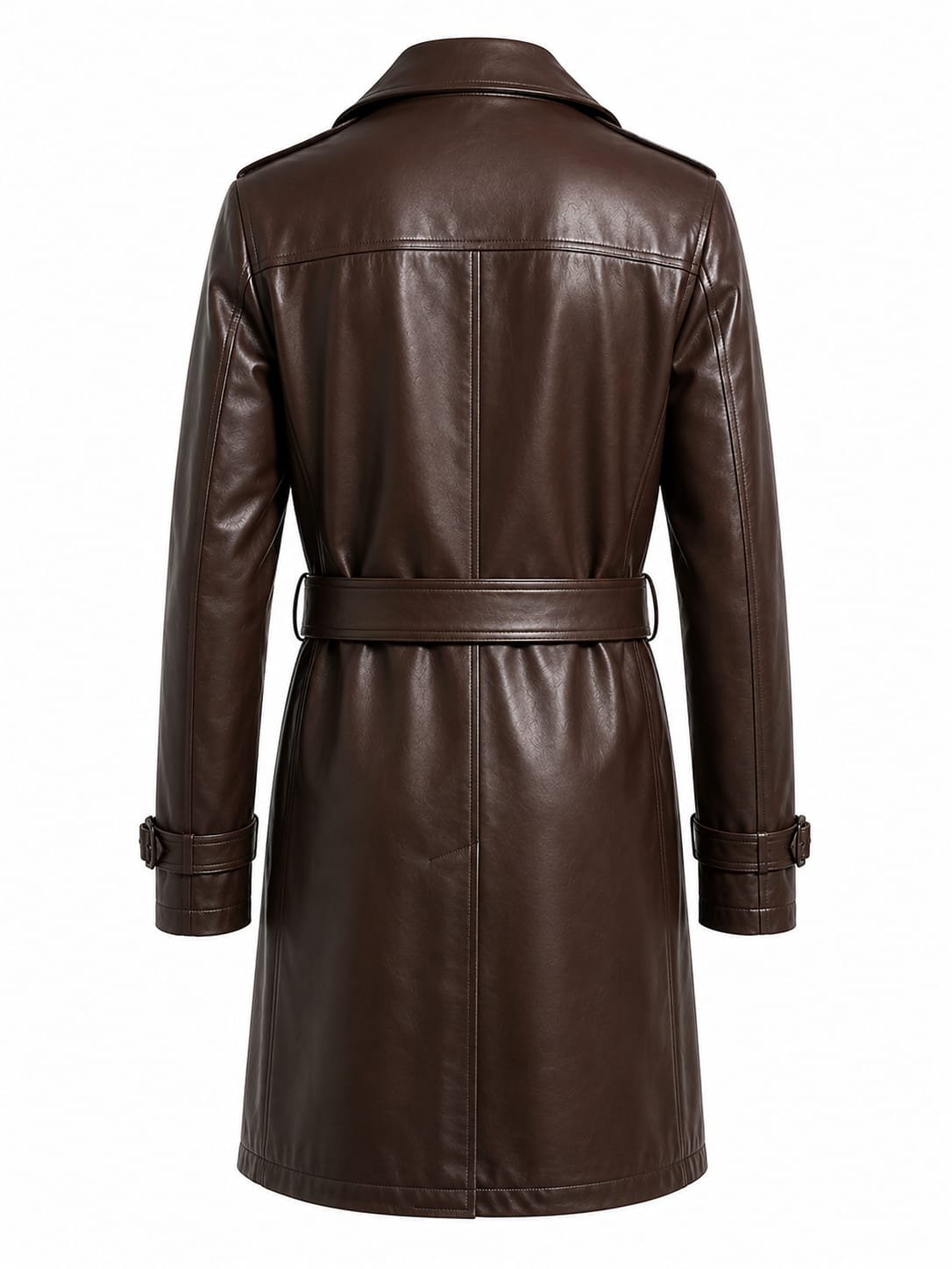 CLASSIC LEATHER TRENCH COAT - Image 2