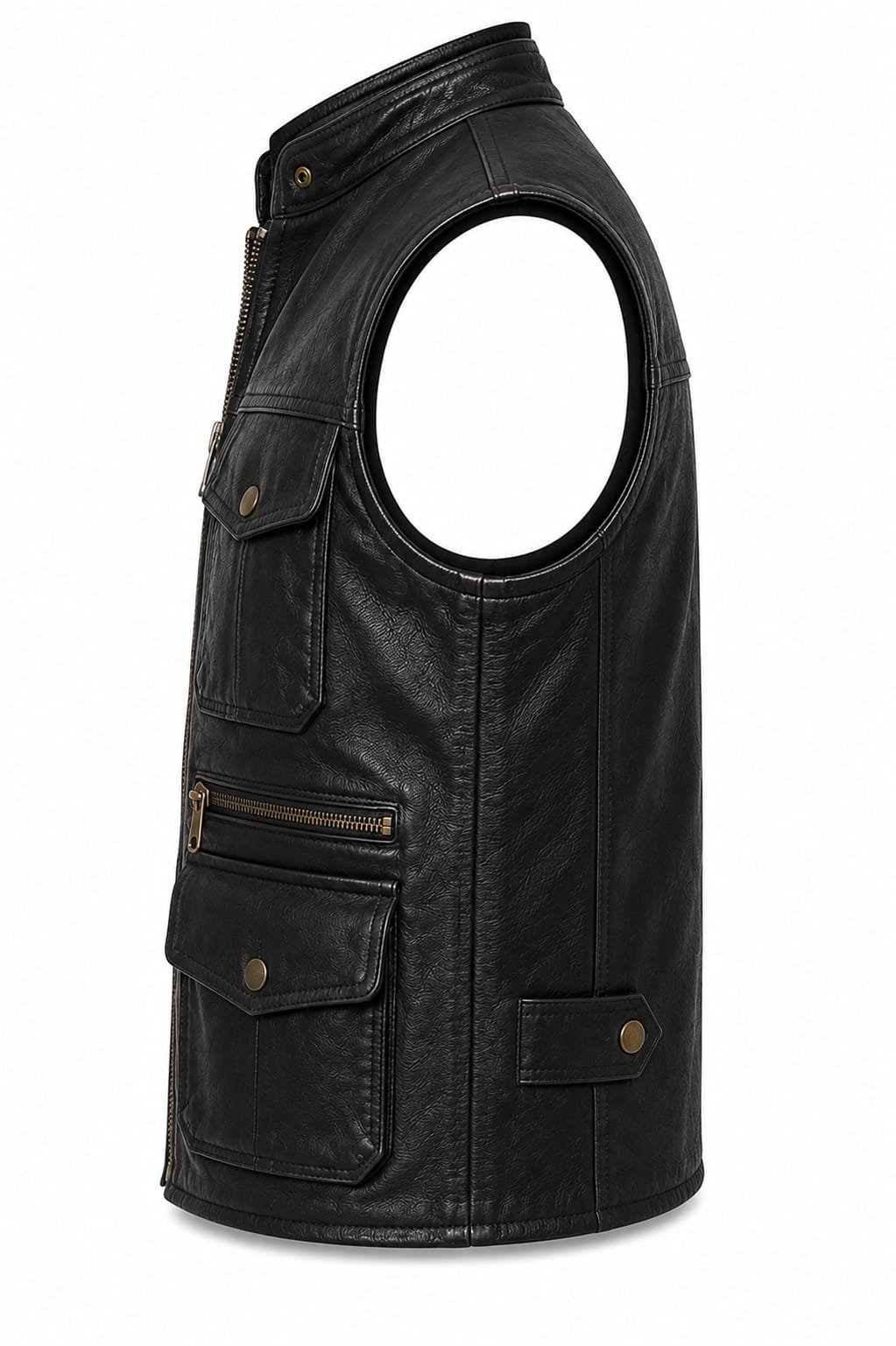 MODERN UTILITY LEATHER VEST - Image 4