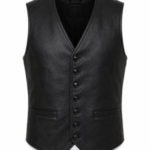 TAILORED LEATHER WAISTCOAT
