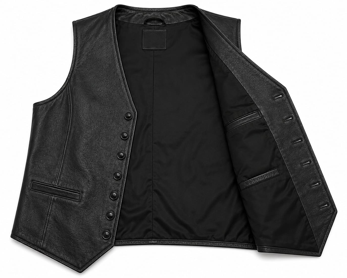 TAILORED LEATHER WAISTCOAT - Image 5