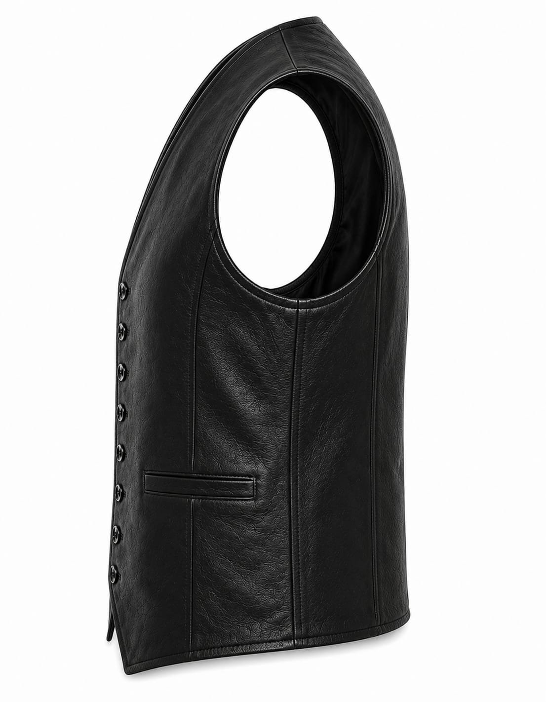 TAILORED LEATHER WAISTCOAT - Image 3