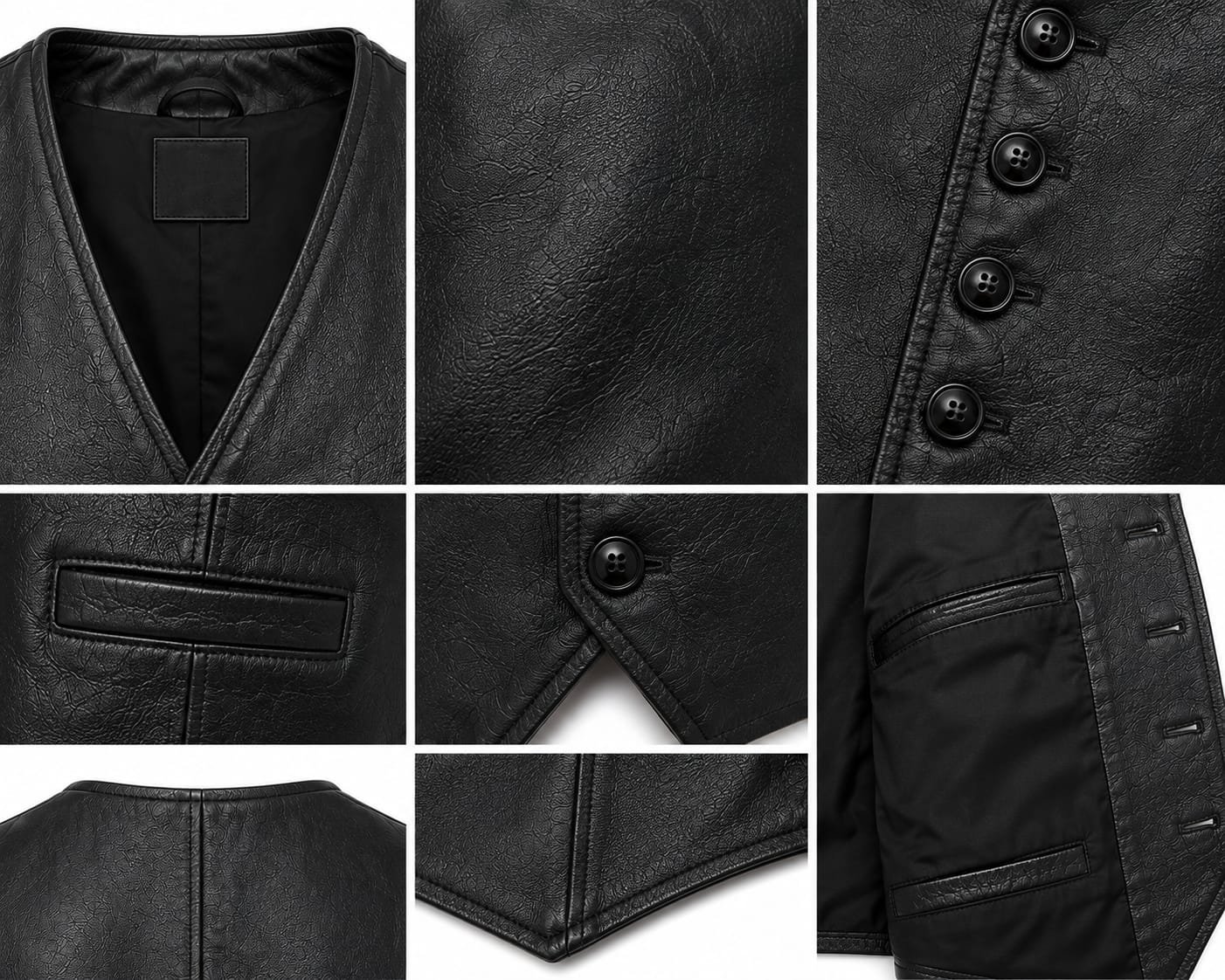 TAILORED LEATHER WAISTCOAT - Image 6