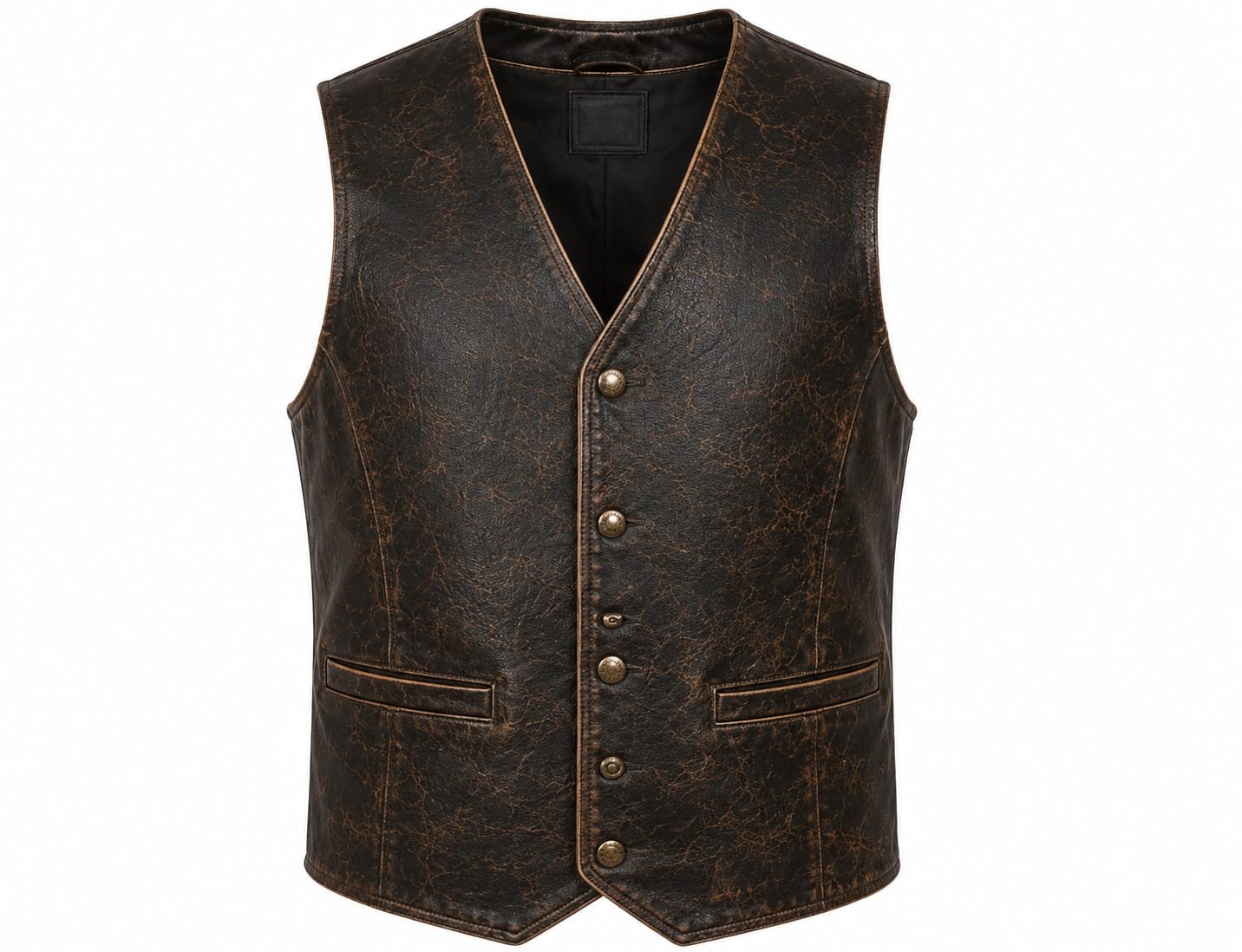 VINTAGE DISTRESSED LEATHER VEST