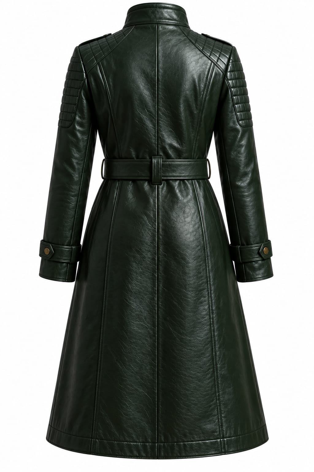 FOREST GREEN ASYMMETRIC COAT - Image 2