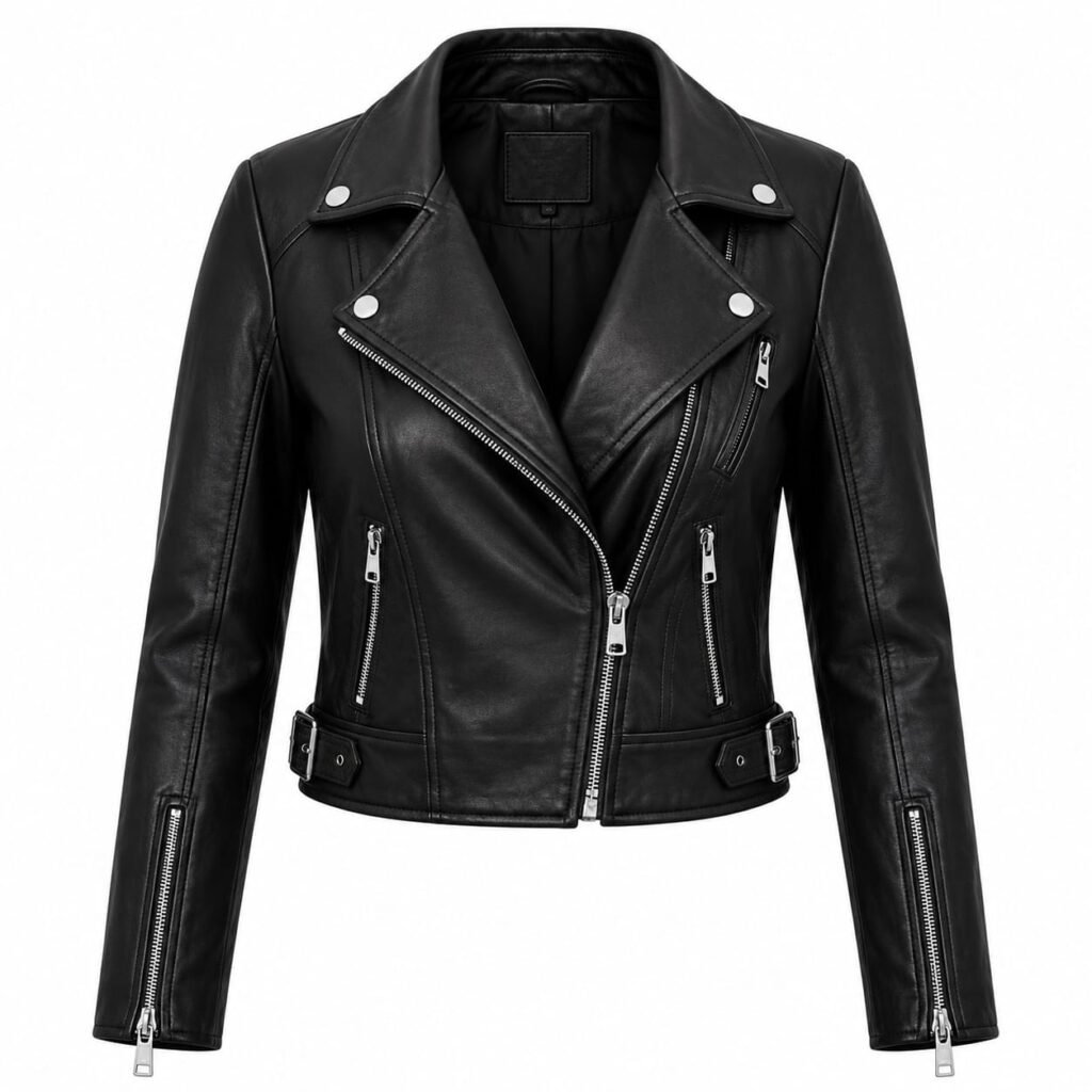 CROP BIKER JACKET