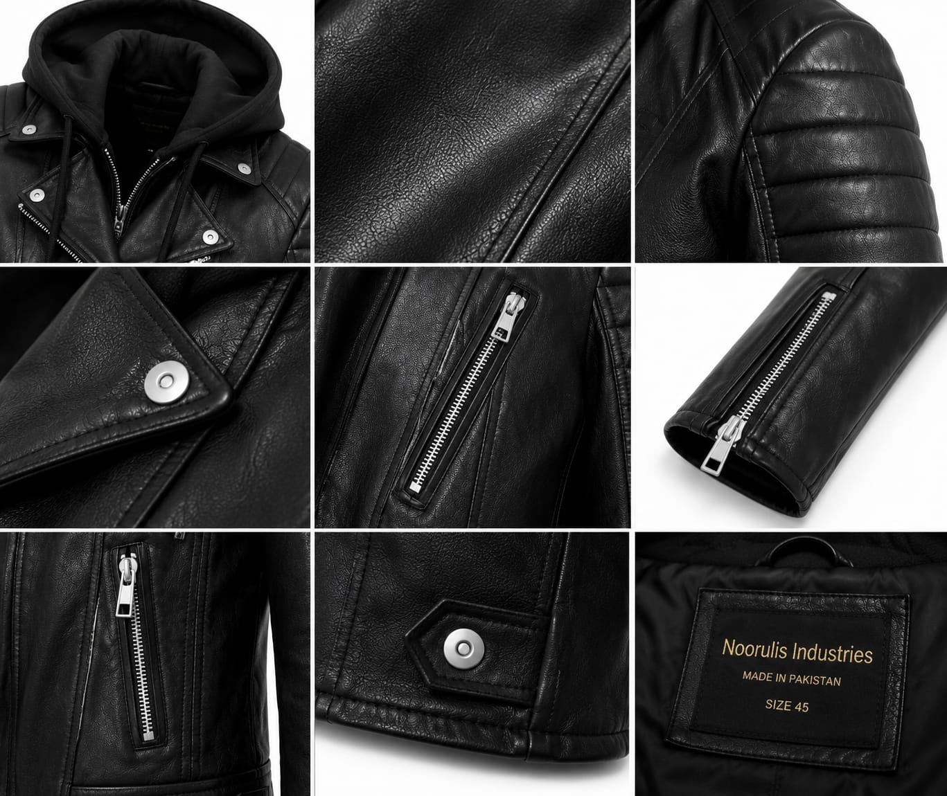 HOODED BIKER JACKET - Image 6