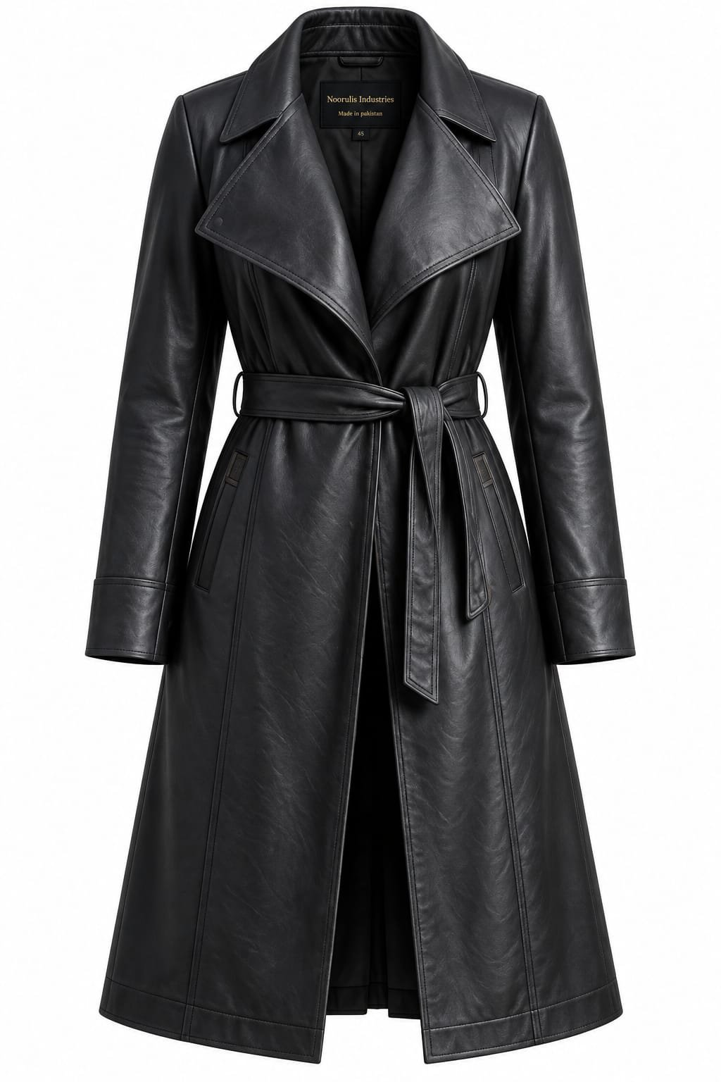 CHARCOAL DRAPE WRAP COAT