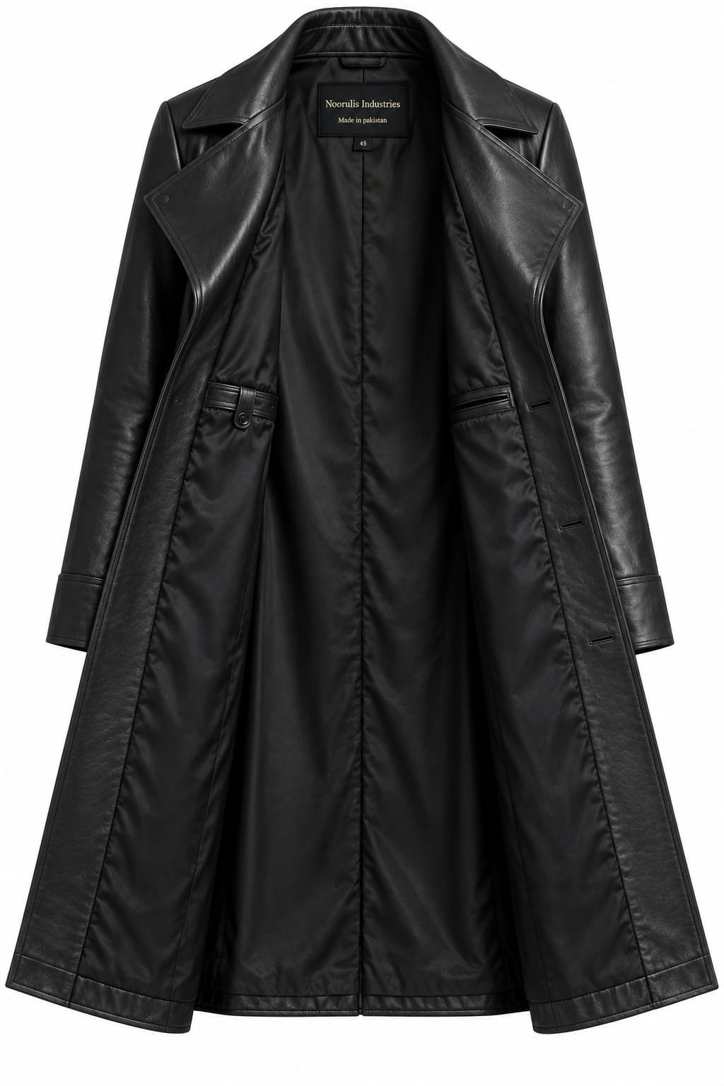 CHARCOAL DRAPE WRAP COAT - Image 5