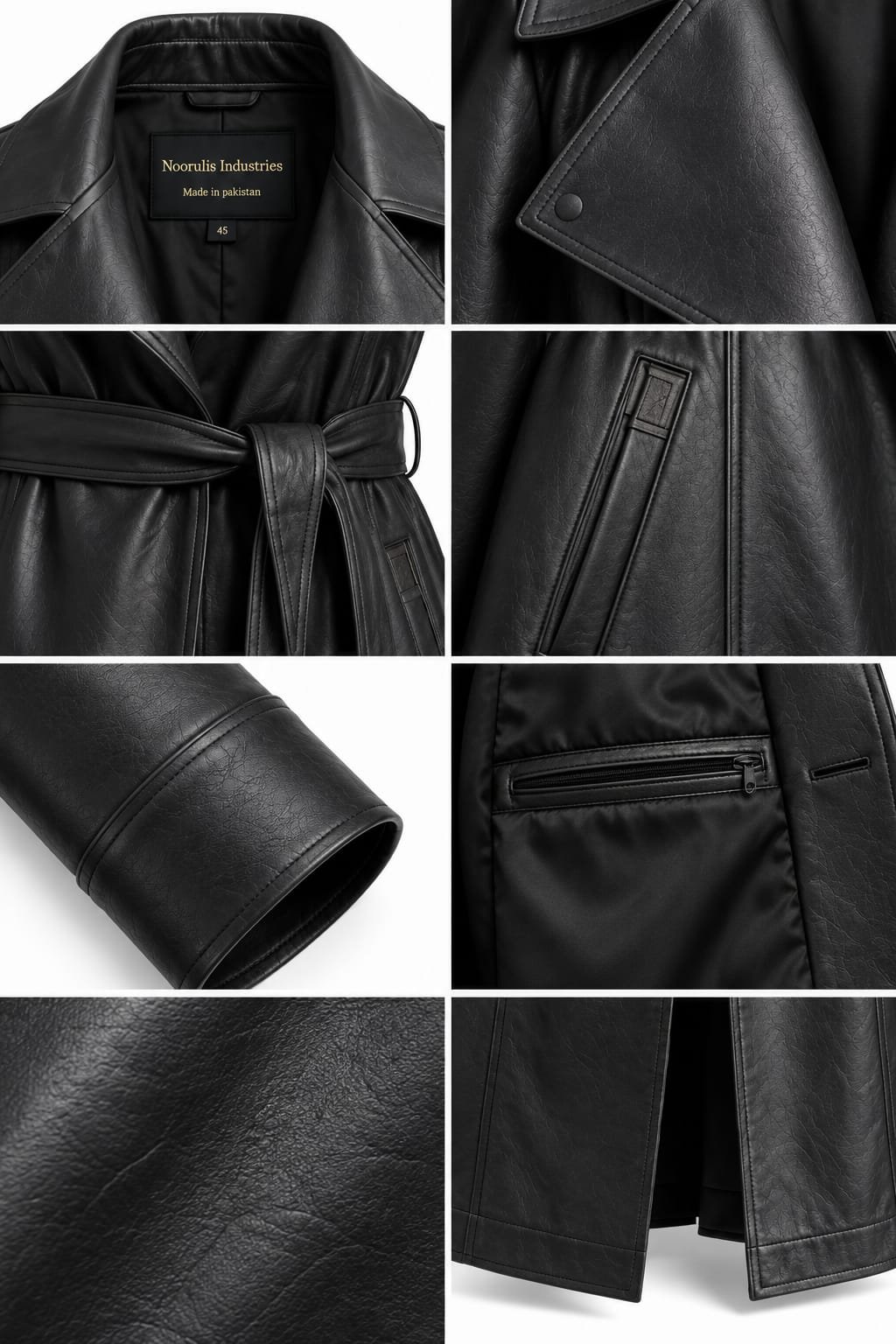 CHARCOAL DRAPE WRAP COAT - Image 6