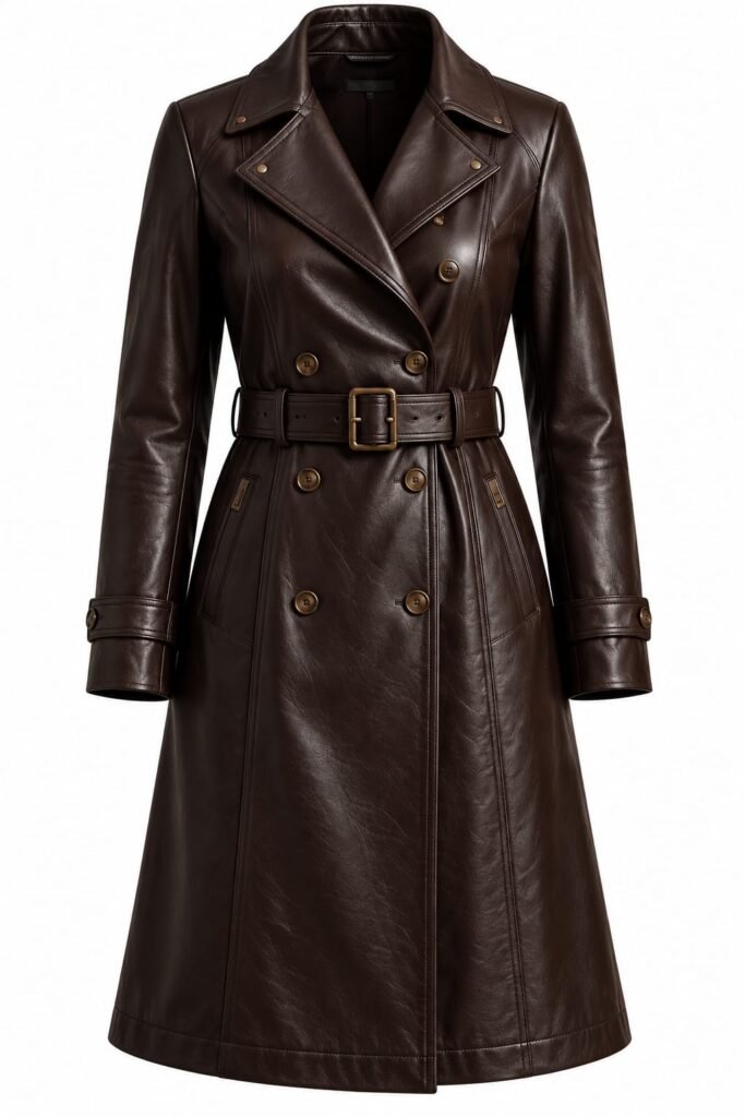 DRAK CHOCOLATE DOOUBLE-BREASTED COAT