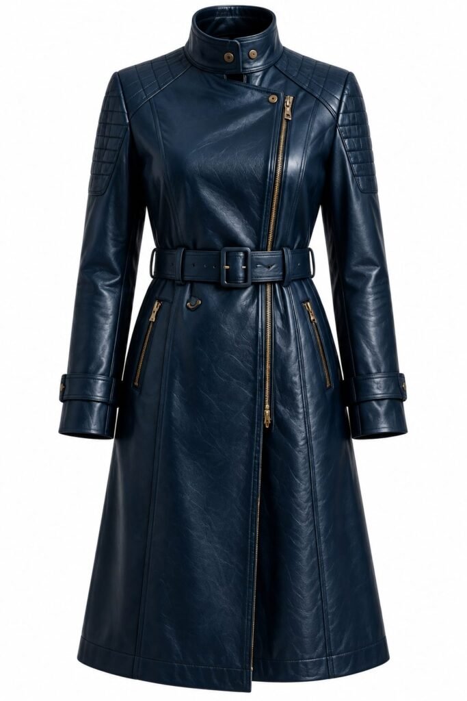 MIDNIGHT NAVY ZIP DETAIL COAT