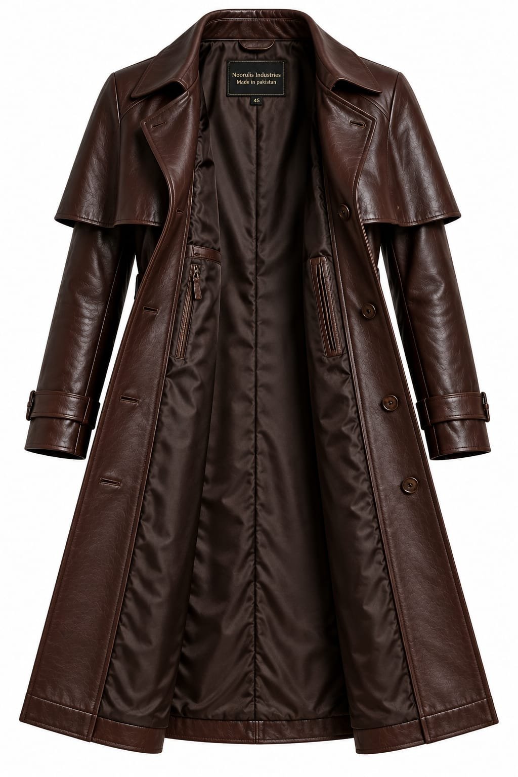 MAHOGANY CAPE DETAIL COAT - Image 5
