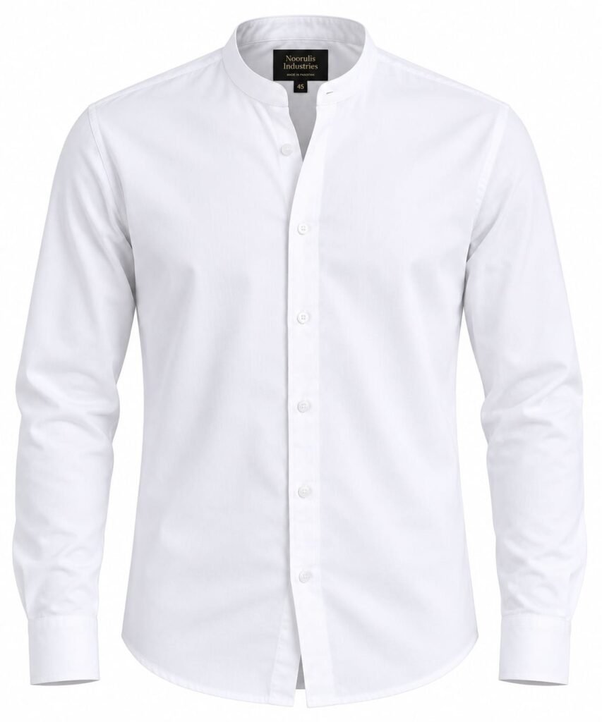 MANDARIN COLLAR SHIRT