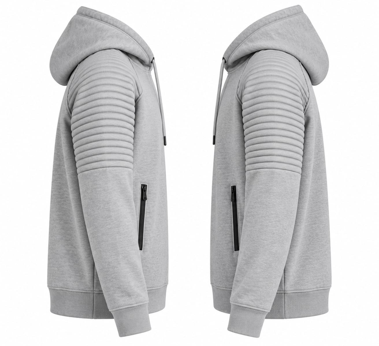 RIBBED PANEL HOODIE - Image 3