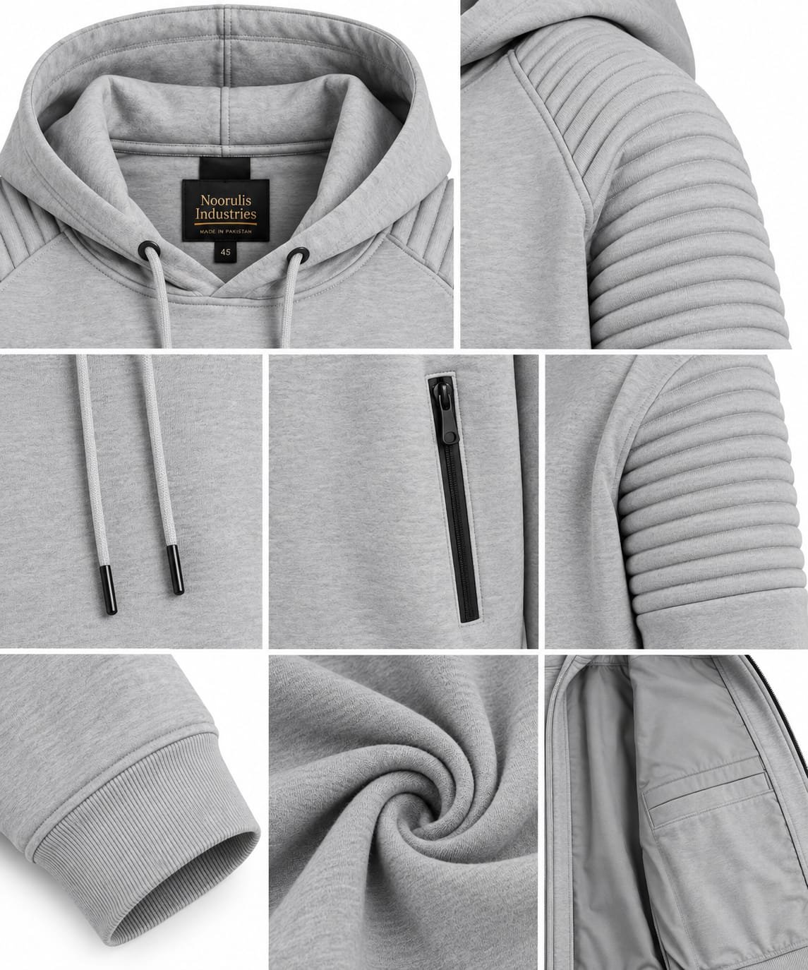 RIBBED PANEL HOODIE - Image 4