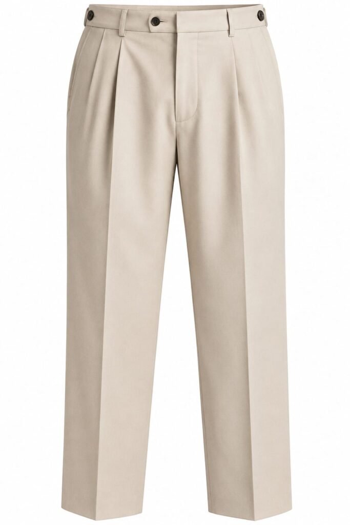 ITALIAN HIGH-WAIST PLEATED TROUSER