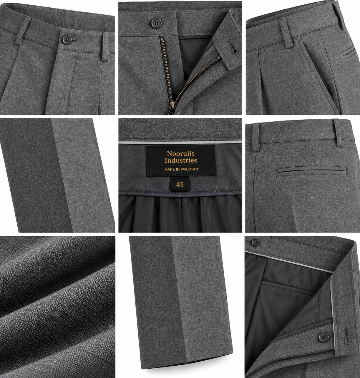 EUROPEAN TEXTURED TAILORED TROUSER - Image 3