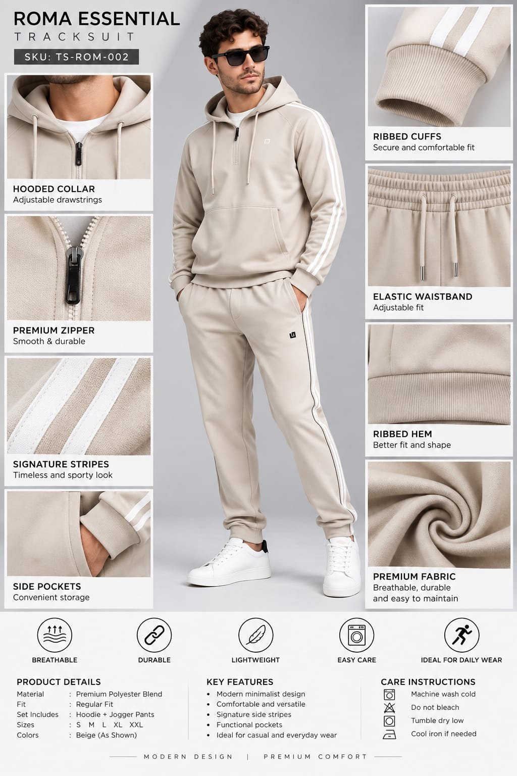 ROMA ESSENTAIL TRACKSUIT - Image 4