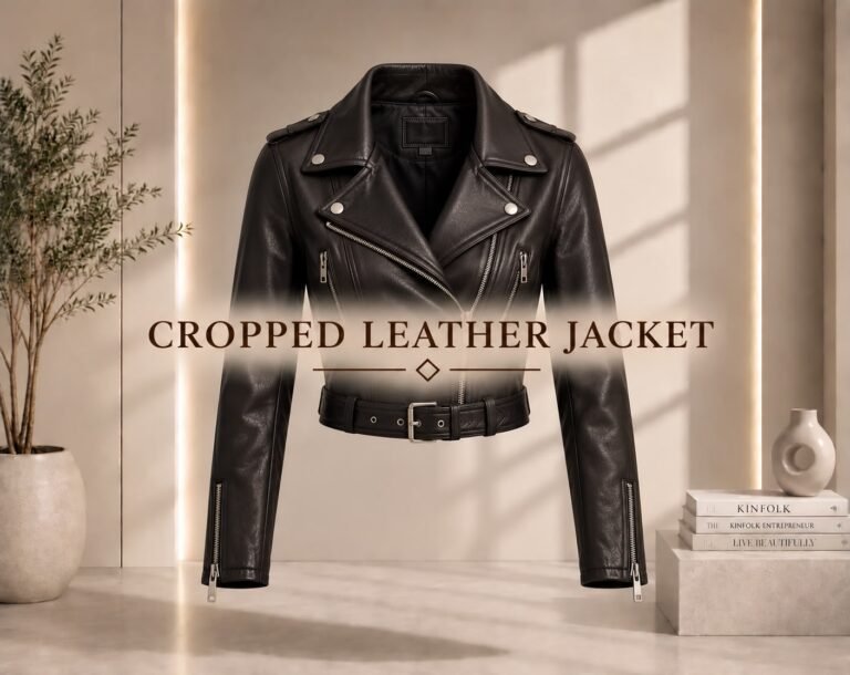 Cropped Leather Jacket